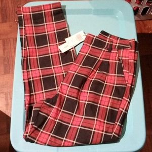 Red and black plaid pants size small